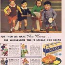 1937 Nucoa Margarine Original Vintage Advertisement with Vintage Dressed Schoolchildren