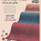 1943 Mohawk Rugs and Carpet WW2 Era Original Vintage Advertisement Raleigh Lustre-Carved Wilton