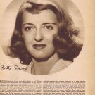 Bette Davis 1942 Sepia Movie Picture with Autograph Copy and Movie News