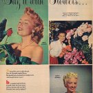 1955 Hollywood Beauties Say it with Flowers with Stars and Poems