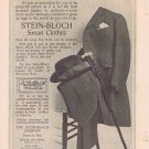 Stein-Bloch Smart Men’s Clothes 1910 Original Vintage Advertisement with Formal Suit and Hat
