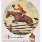 1946 U.S. Hunter Blended Whiskey Original Vintage Advertisement with Jumping Horse