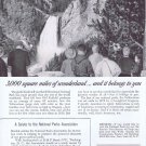 1955 Sinclair Oil Original Vintage Advertisement at Yellowstone Park Gorge