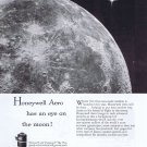 1957 Honeywell Aero Aeronautics Original Vintage Ad Eye on the Moon with First Satellite