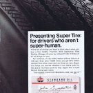 1967 Standard Oil Atlas Tires Original Vintage Ad with Credit Card