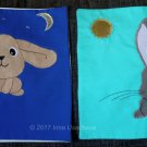 Rabbit cushion pillow cover "Cute Little Rabbit", handmade, appliqued, pet, animal