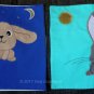 Rabbit cushion pillow cover "Cute Little Rabbit", handmade, appliqued, pet, animal