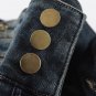 Winter High-Waisted Jeans Pants Deep Blue Trousers For Women S M L XL