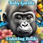 Baby Gorilla Coloring Book For Adults