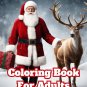 Santa Claus With Reindeer Coloring Book For Adults