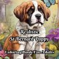 Realistic St Bernard Puppy Coloring Book For Adults