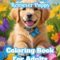 Mischievous Golden Retriever Puppy Coloring Book For Adults