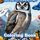 Northern Hawk Owl Coloring Book For Adults