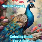 Realistic Peacock Coloring Book For Adults