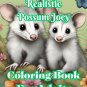 Realistic Possum Joey Coloring Book For Adults