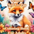 Realistic Red Fox Pup Coloring Book For Adults