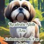 Realistic Shih Tzu Coloring Book For Adults