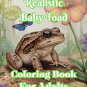 Realistic Baby Toad Coloring Book For Adults