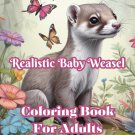 Realistic Baby Weasel Coloring Book For Adults