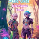 Male Elves In A Magical Forest Coloring Book For Adults