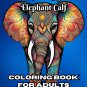 Mandala Style Elephant Calf Coloring Book For Adults