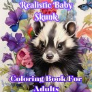 Realistic Baby Skunk Coloring Book For Adults