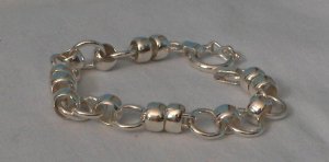 Chain Linked Bracelet - Genuine .950 Sterling Silver and Handcrafted