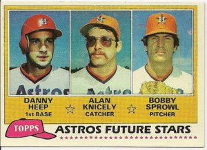 1981 HOUSTON ASTROS FUTURE STARS #82 Topps Baseball Card