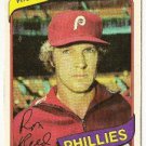 RON REED "Philadelphia Phillies" 1980 #609 Topps Baseball Card RON REED "Philadelphia Phillies" 1980 #609 Topps Baseball Card