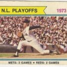 N.L. PLAYOFFS New York Mets: 3 Games*Cincinnati Reds 2 Games Baseball Card N.L. PLAYOFFS New York Mets: 3 Games*Cincinnati Reds 2 Games Baseball Card