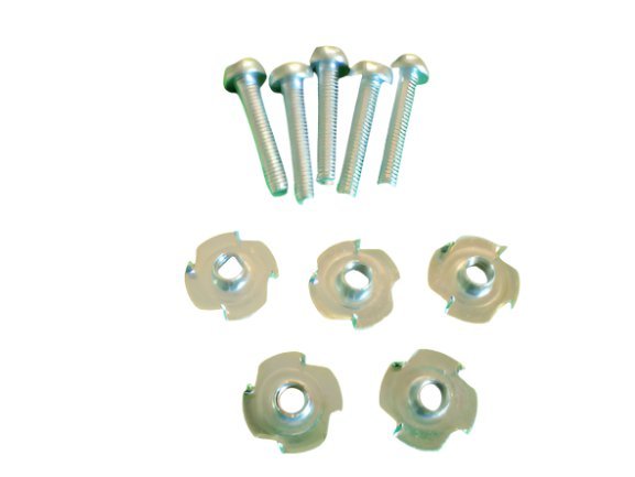 6 mm Dia x 25mm Long Screw Bolts and Captive T-Nuts M6.
