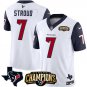 Men's Texans C.J. Stroud White Navy 2024 F.U.S.E. AFC South Champions Patch Vapor Football Jersey