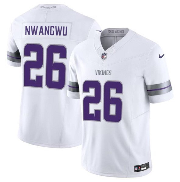 Any Size Minnesota Vikings Kene Nwangwu Winter Warrior White 2023 F.U.S.E. Football Jersey