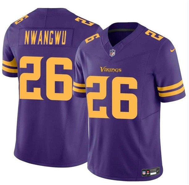 Any Size Minnesota Vikings Kene Nwangwu Purple 2023 F.U.S.E. Color Rush Jersey