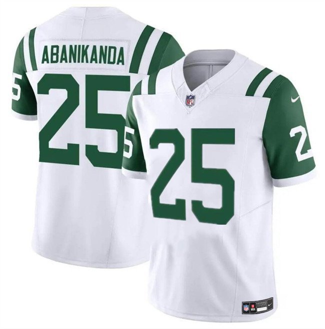 Any Size New York Jets Israel Abanikanda 2023 F.U.S.E. White Classic Jersey