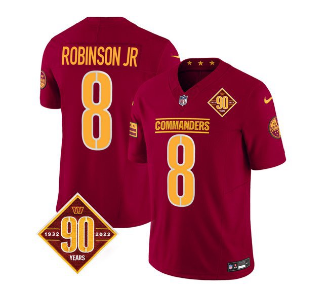 Men's Commanders Brian Robinson Burgundy 2023 F.U.S.E. 90th Anniversary Vapor Jersey