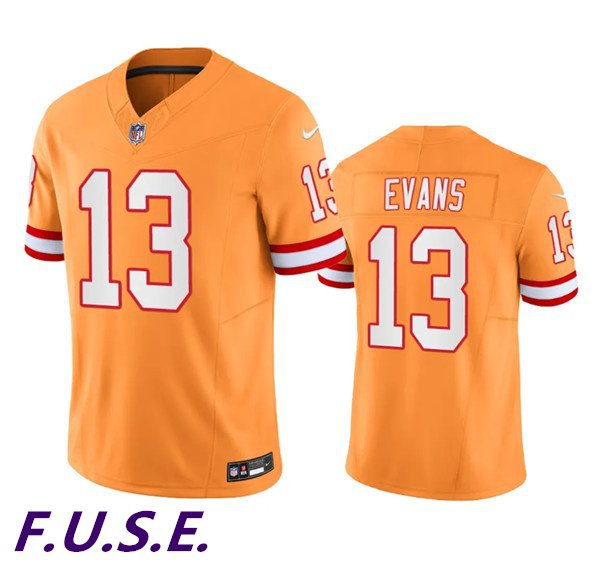 Men's Buccaneers Mike Evans Orange 2023 F.U.S.E. Vapor Limited Jersey