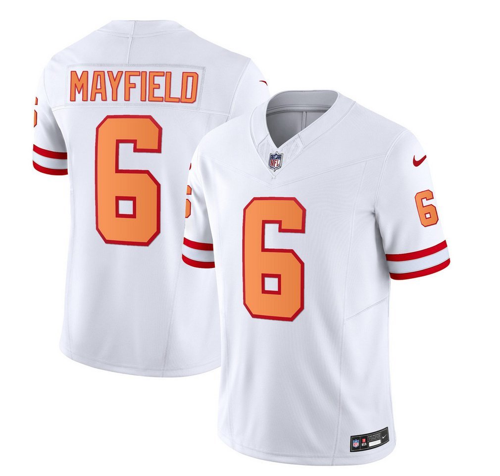 Men's Buccaneers Baker Mayfield White 2023 F.U.S.E. Vapor Untouchable Jersey