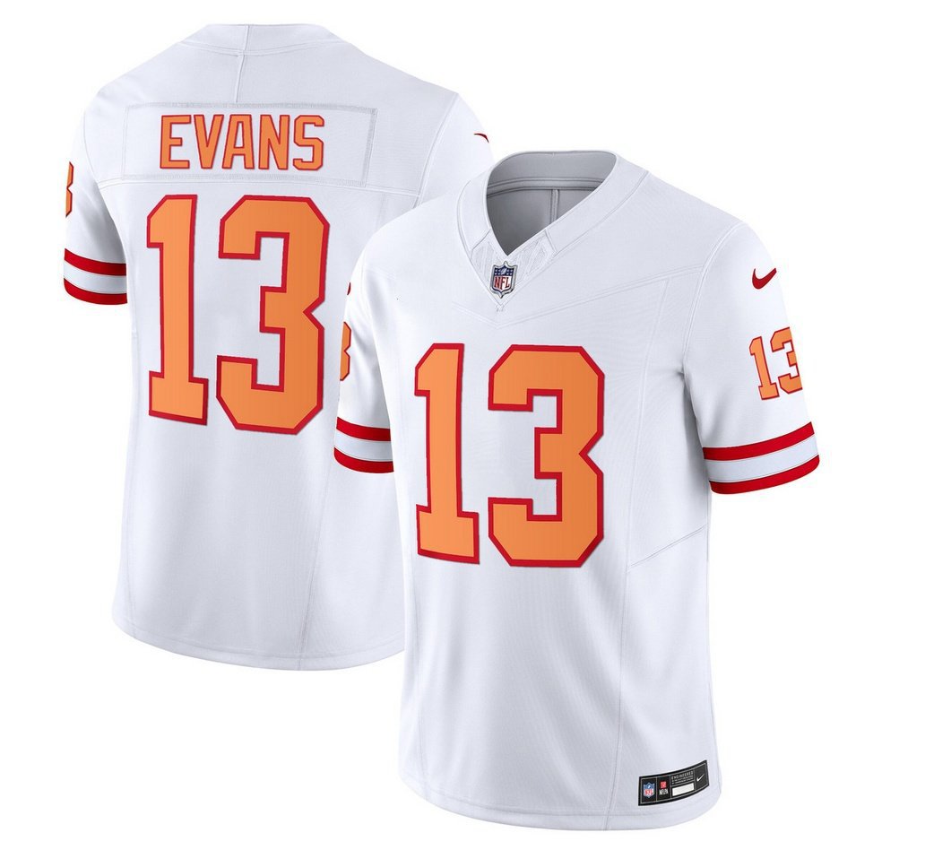 Men's Buccaneers Mike Evans White 2023 F.U.S.E. Vapor Limited Retro Jersey