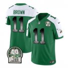 Men's Eagles A.J. Brown Green 2023 F.U.S.E. Throwback Jersey