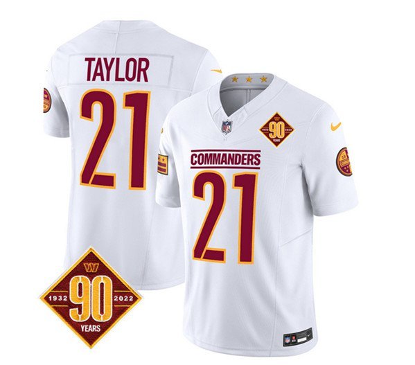 Men's Commanders Sean Taylor White 2023 F.U.S.E. 90th Anniversary Vapor Jersey