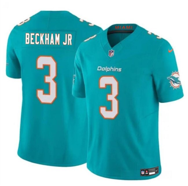 Men's Miami Dolphins Odell Beckham Jr Aqua 2023 F.U.S.E Vapor Football Jersey