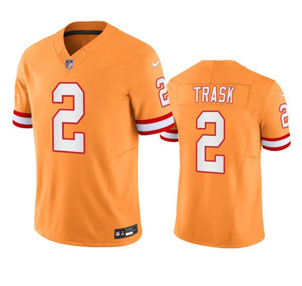 Men's Tampa Bay Buccaneers Kyle Trask Orange Throwback 2023 F.U.S.E. Jersey