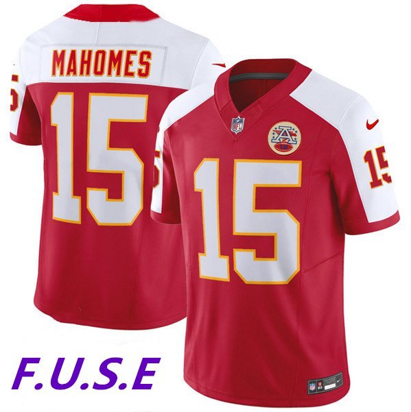 Men's & Youth Chiefs Patrick Mahomes Red White 2023 F.U.S.E Football Jersey