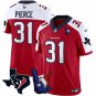 Men's Texans Dameon Pierce Red 2023 F.U.S.E. With Hand Sign Throwing Up Patch Jersey