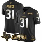 Men's Texans Dameon Pierce Black Gold 2023 F.U.S.E. AFC South Champions Patch Jersey