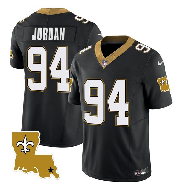 Men's Saints Cameron Jordan Black 2023 FUSE 1987 Legacy Vapor Football Jersey