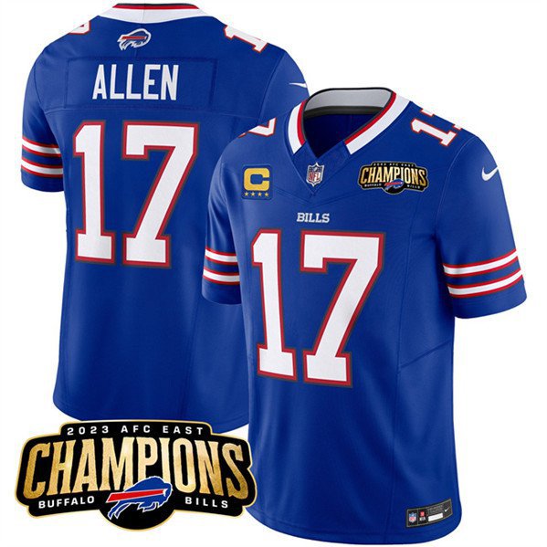 Men's Buffalo Bills Josh Allen Royal 2023 F.U.S.E. AFC East Champions Football Jersey