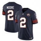 Men's Chicago Bears DJ Moore Navy 2023 F.U.S.E. Throwback Limited Jersey