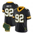Men's Green Bay Packers Reggie White Black 2023 F.U.S.E. Home Patch Vapor Jersey